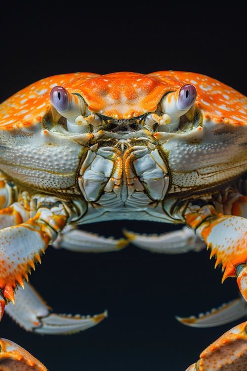 海鲜水产市场常见螃蟹 摄影图