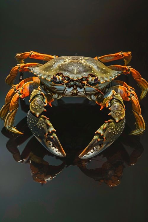 海鲜水产市场新鲜螃蟹 摄影图