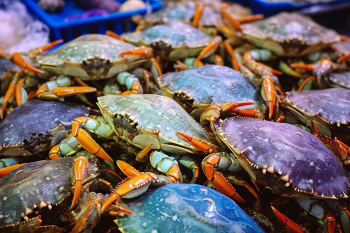 螃蟹脚数字艺术 海鲜主题的创意融合